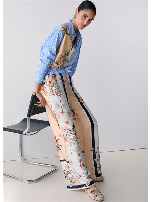 Pantaloni in twill stampato LIU JO | WA6358T2555/P9546